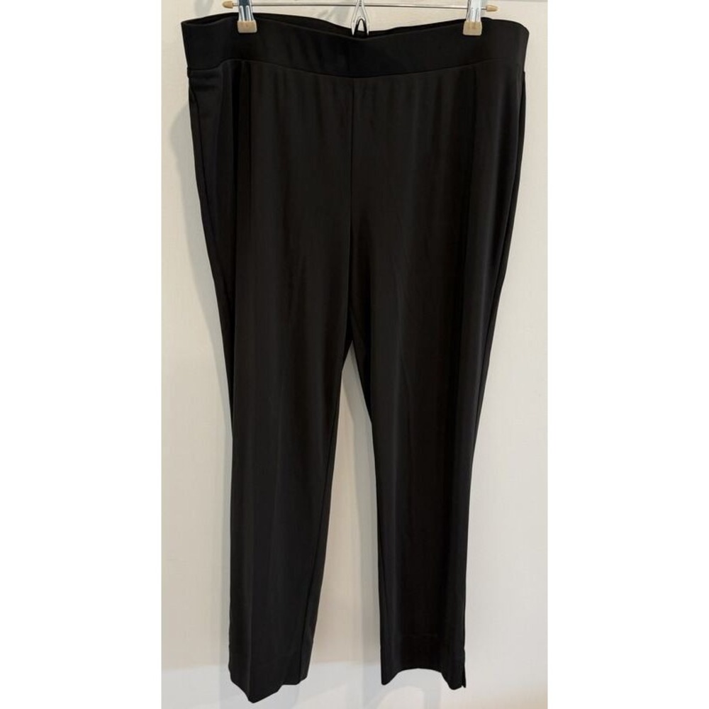 Talbots Woman Black Slinky Pants Pull On Size 2X